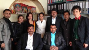 Photo with Client after Interview